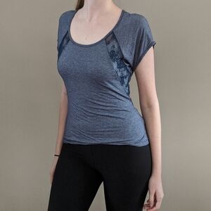 Maurices size Small Navy lace cutout top